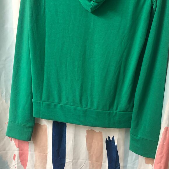 Cole Daniel Green and Cream Zip Front Hoodie Jacket Size Medium - Picture 7 of 10